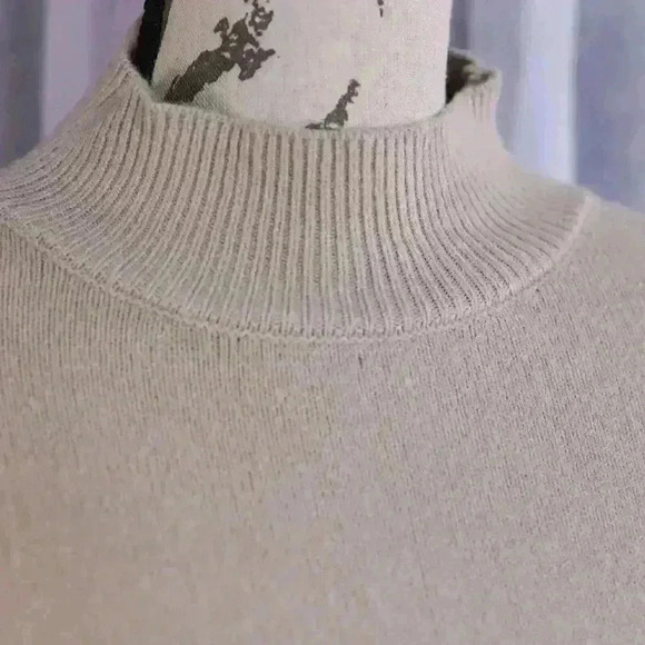 KNIT TURTLENECK SWEATER-BEIGE LADIES - SIZE L - Picture 5 of 14